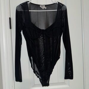 Princess Polly Mesh Long-sleeve Body Suit